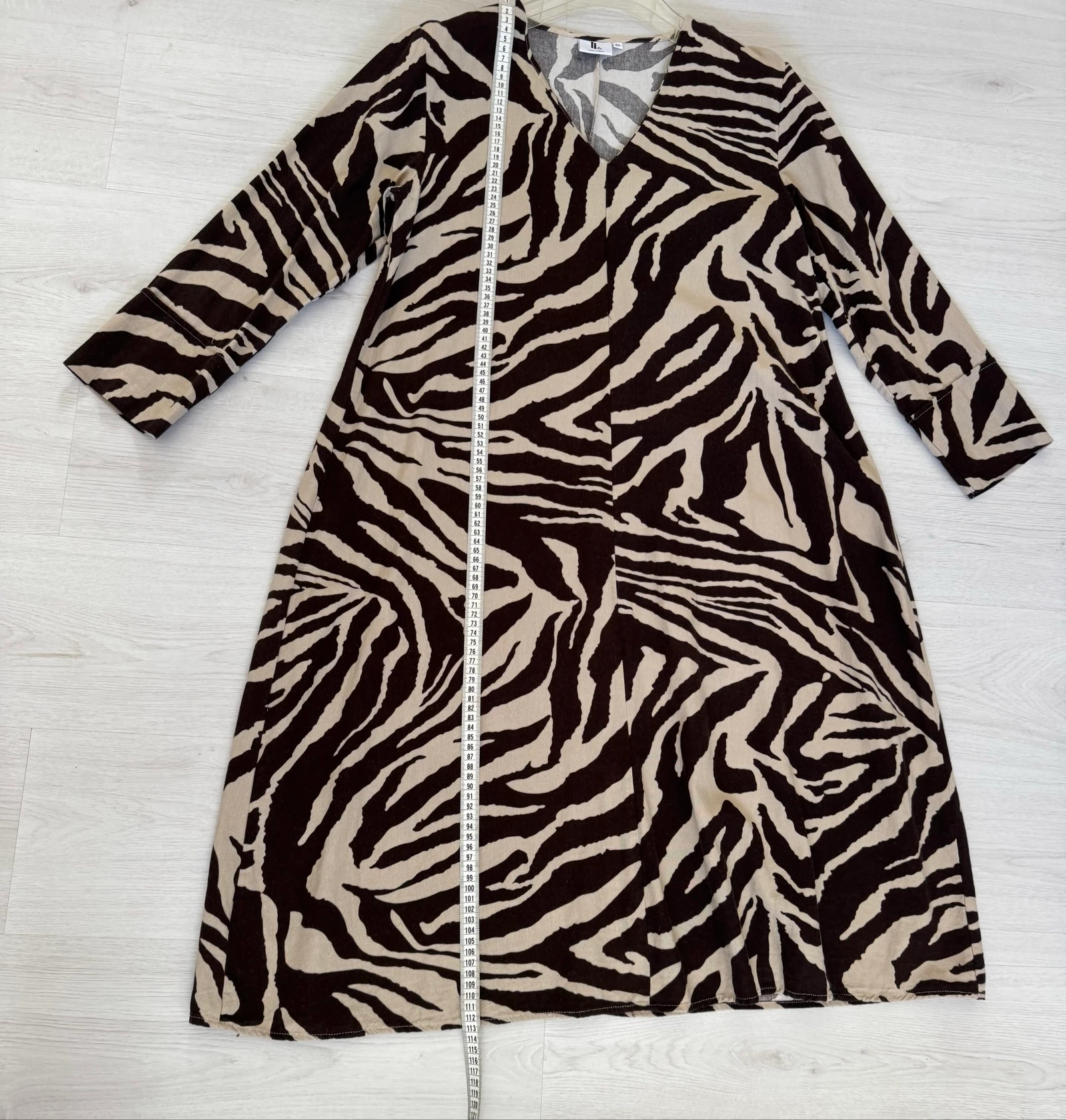 Linea Loressi zebraprint jurk maat 40 linnenmix – photo 8